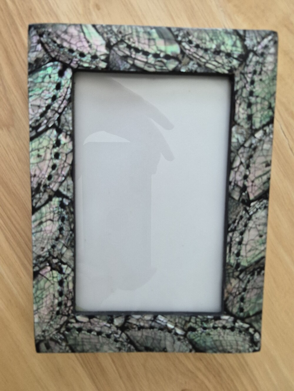 Abalone she'll (faux) standing tableyop Picture Photo Frame For 4 X 6 Photo